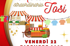 Venerdì 22 dicembre - Mercato straordinario a Tosi