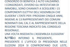 Elezioni 2024 Consorzio di Bonifica 2 Alto Valdarno